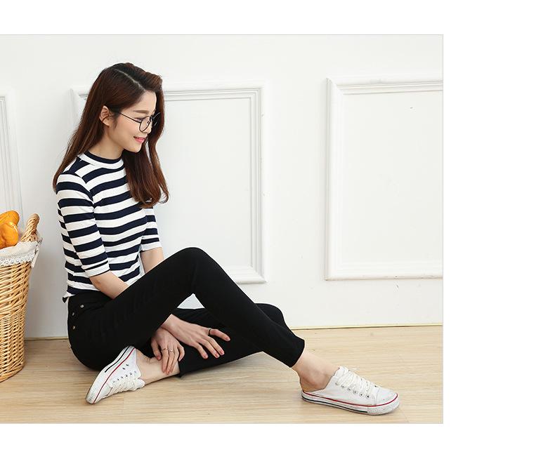 Женские весенние леггинсы больших размеров с карманами на пуговицах - Одна штука