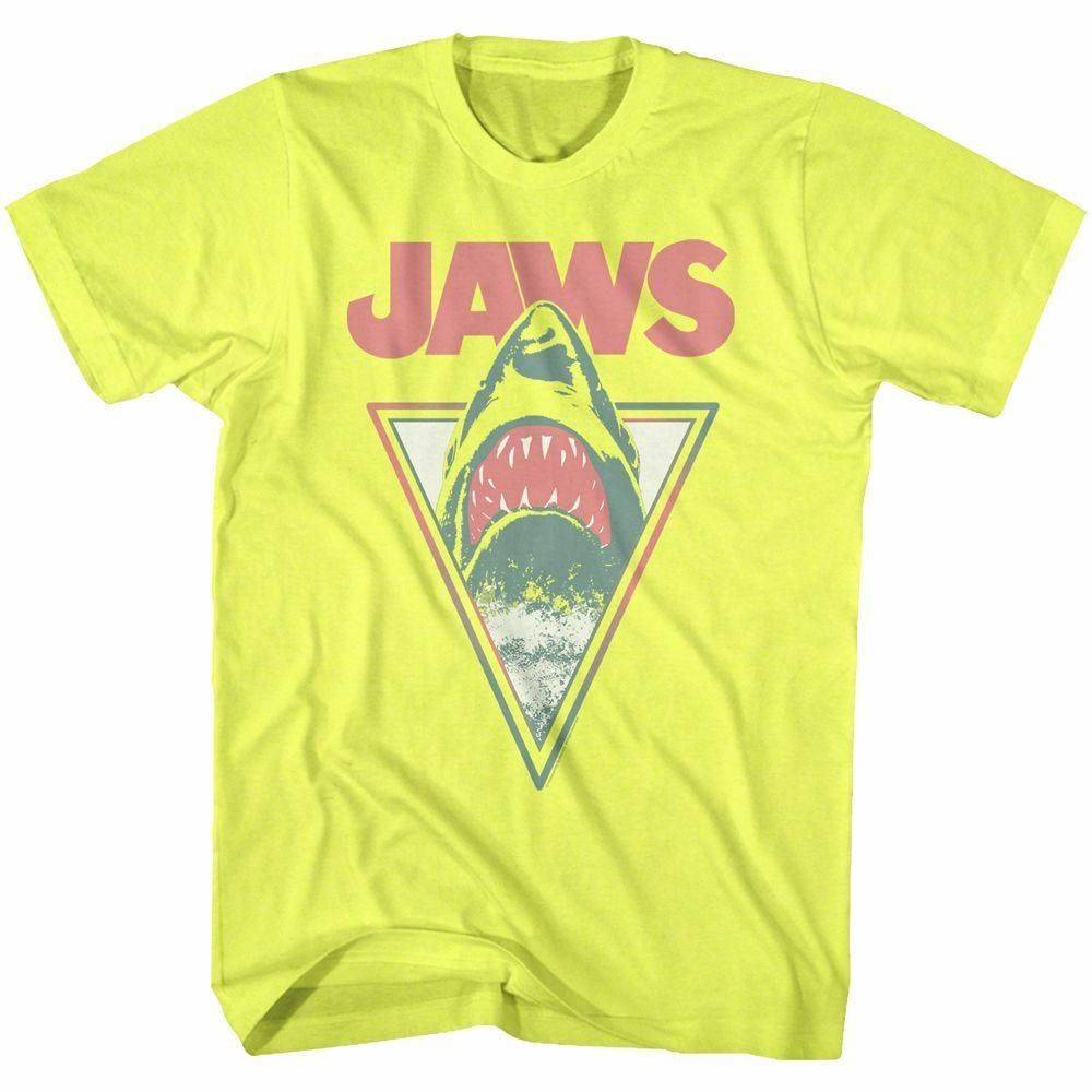 Jaws Neon Jaws Neon Yellow Heather Adult T-Shirt