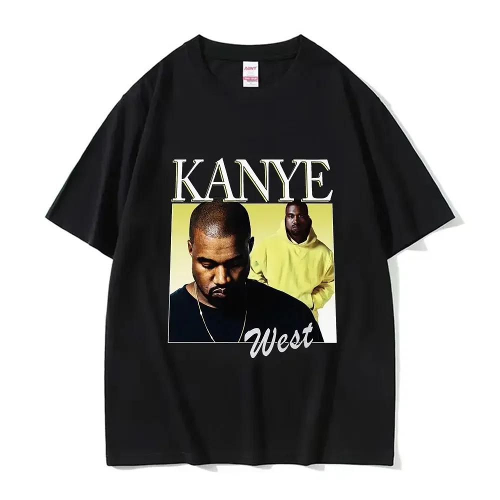 Camiseta divertida de Kanye West Meme para hombre y mujer, camisa de estilo Rap, Hip Hop, Vintage, de Unisexga corta, ropa de calle