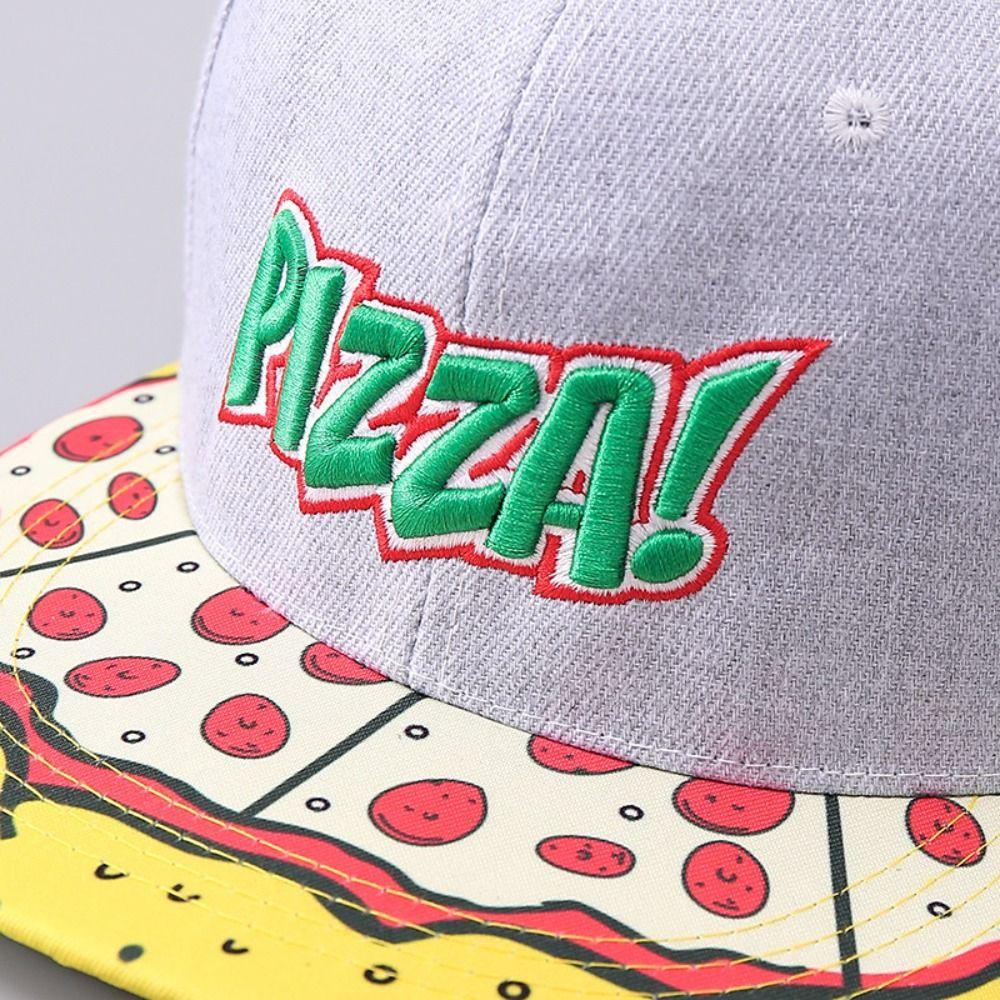 Бейсболка с вышитыми буквами и изображением пиццы, кепка с козырьком, модная шляпа от солнца для девочек