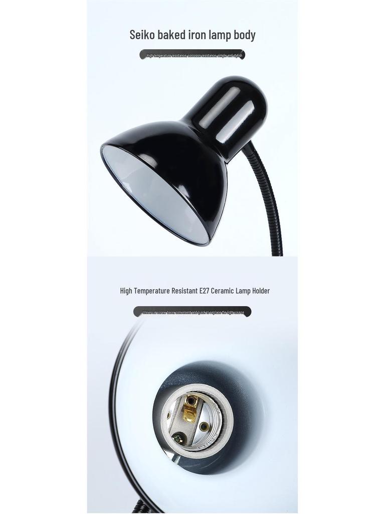 Eye-Safe LED Minimalist Metal Desk Lamp for Office, Dorm, and Study