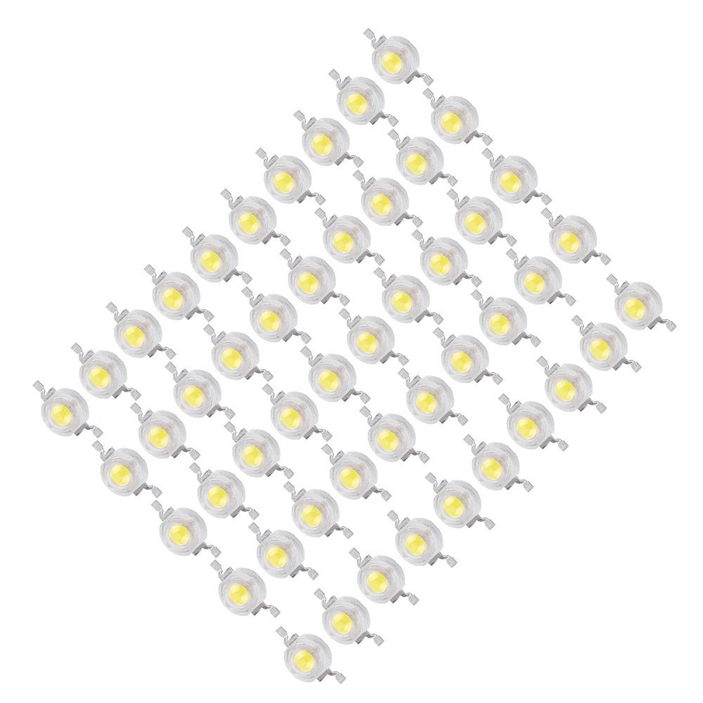 50PCS 110LM/W LED Chips SMD 1W High Power DIY Lighting Fixtures Durable LED Chip Bulb  Downlight
