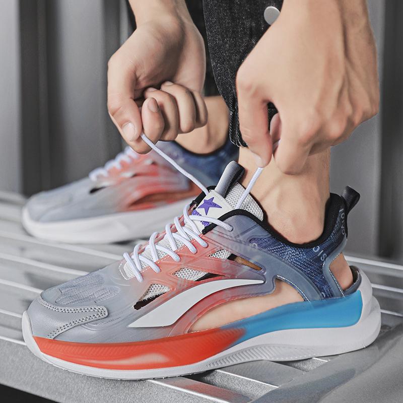 Мужские спортивные сандалии, летние женские пляжные туфли, белые школьные сетчатые кроссовки для бега, парная обувь, дышащие, большого размера