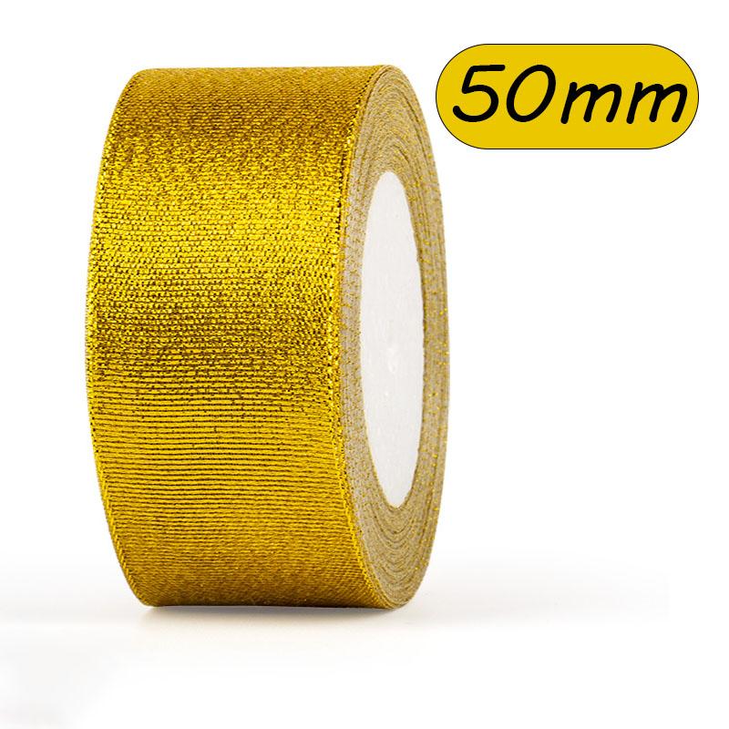 25 ярдов Натуральные атласные ленты Поделки Шитье Вечеринка Свадьба Золотая лента Упаковка подарков Бант Сделай сам Лента из органзы Рождество Украшение дома