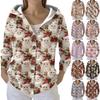 Женский модный повседневный свитер на пуговицах с принтом, кардиган, куртка с капюшоном