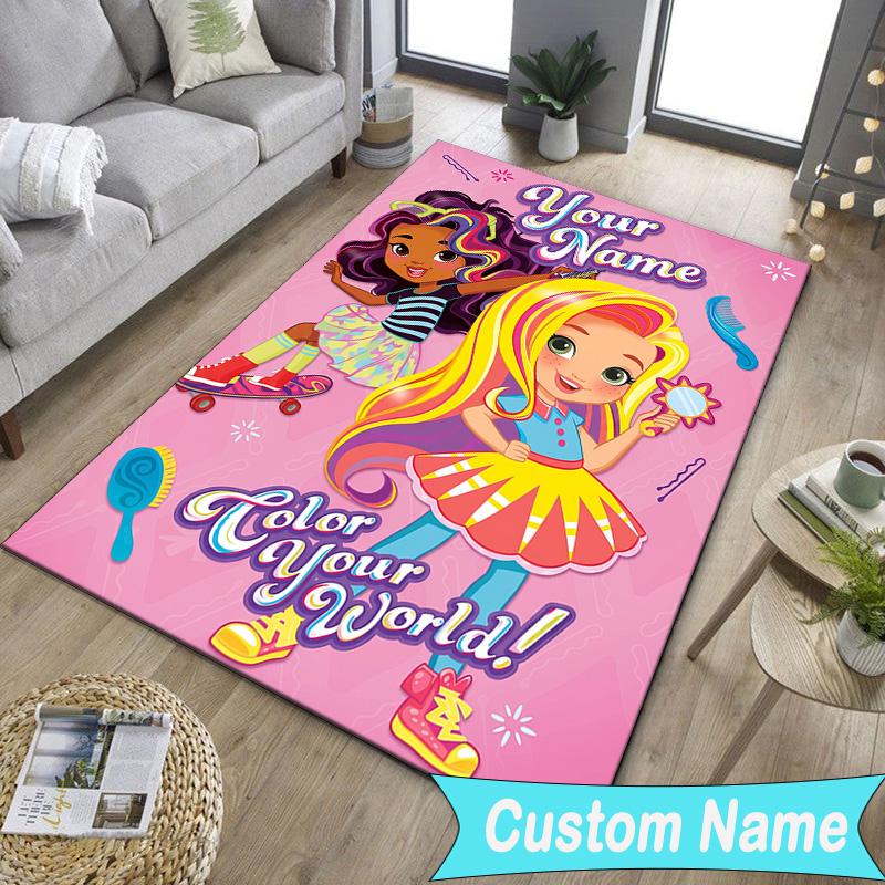 Custom NameHair Princess Sunny Carpet, Indoor Rug, Chair Rug, Living Rooms, Doormat Made From Polyester Home Decor Birthday Christmas Gifts