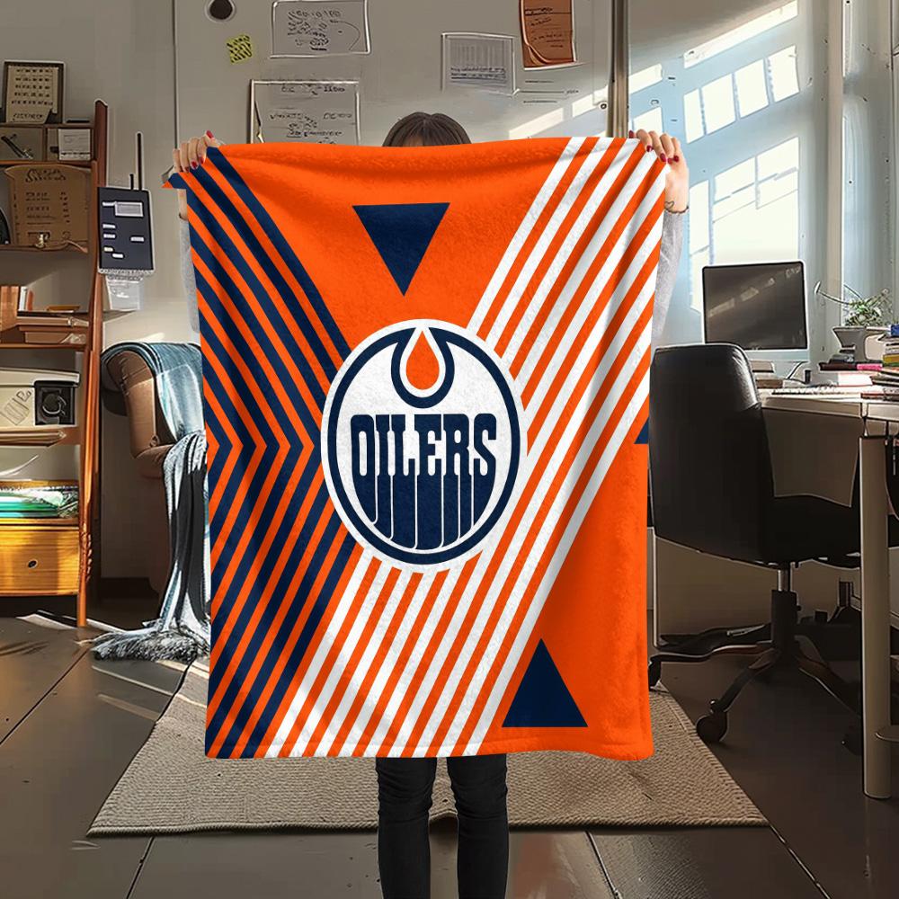 Edmonton Oilers2 Flannel Blanket, High quality Comfortable for All Seasons, Home Decor, Warmth and Comfort
