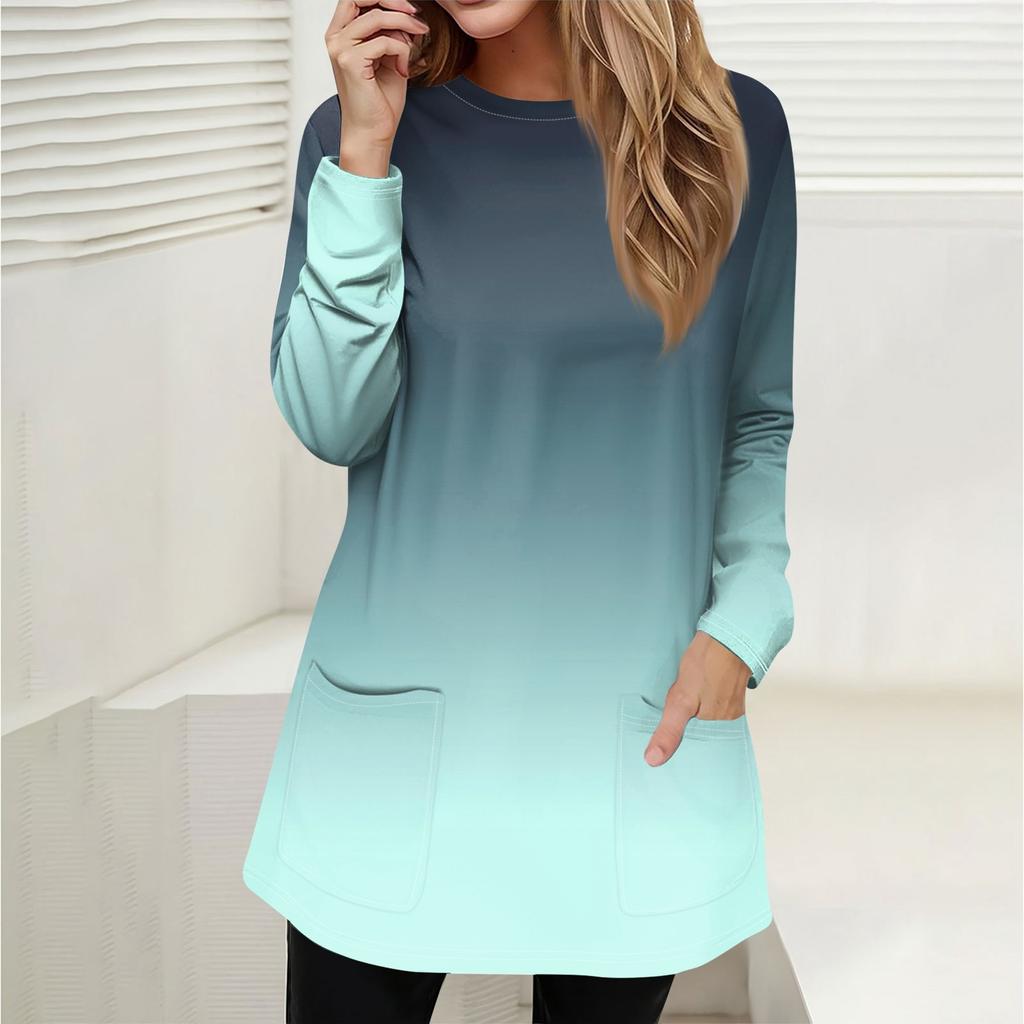 Женская толстовка, пуловер, спортивная одежда, карман, принт, повседневный топ с круглым вырезом и длинными рукавами