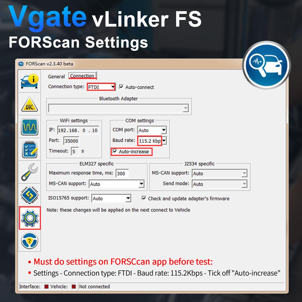 Vgate VLinker FS ELM327 Для Ford FORScan HS MS CAN ELM327 OBD 2 OBD2 Автомобильный Диагностический Сканер Интерфейс Инструменты OBDII Для Mazda