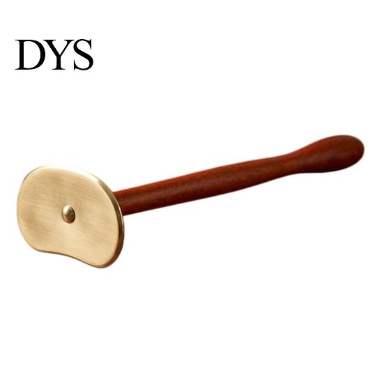 Professional Body Massage Tool Brass Gua Sha Scraper, Long Handle for Back Portable Self Care Equipment Neck, Meridian Relaxation Stick Care, Home Spa