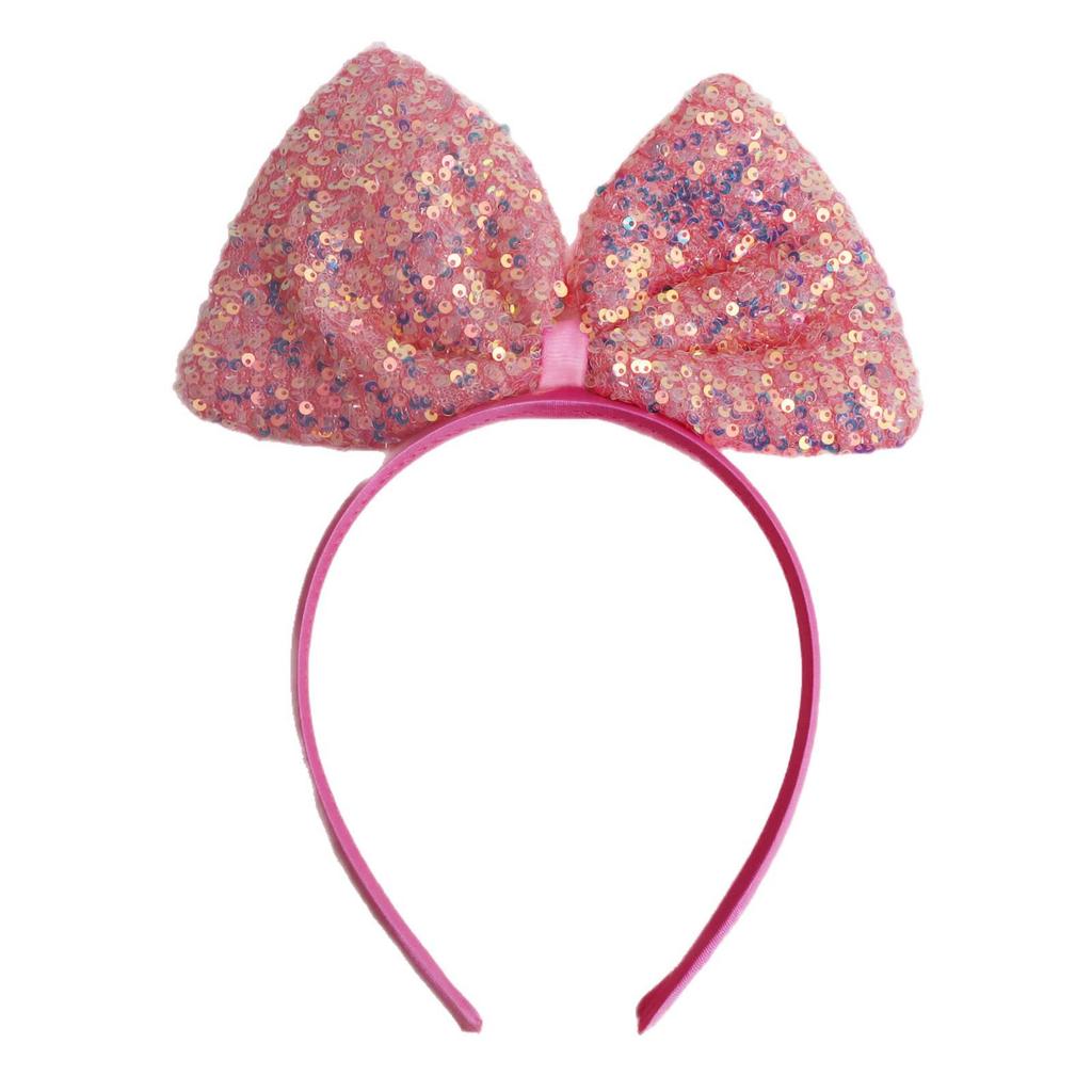 Colorful Glitter Bow Headband - Festival & Party Accessory for Kids