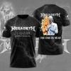 Rock Megadeth Band 3D Printed Men's and Women's T-shirt Fashion Short Sleeve Punk Hip Hop Street Harajuku Top