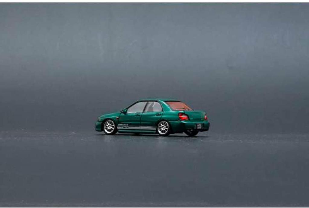 BM CREATIONS Масштаб Subaru Impreza WRX 2001 Кастомный Зеленый JDM RHD Готовая Модель 1/64 (64B0070)