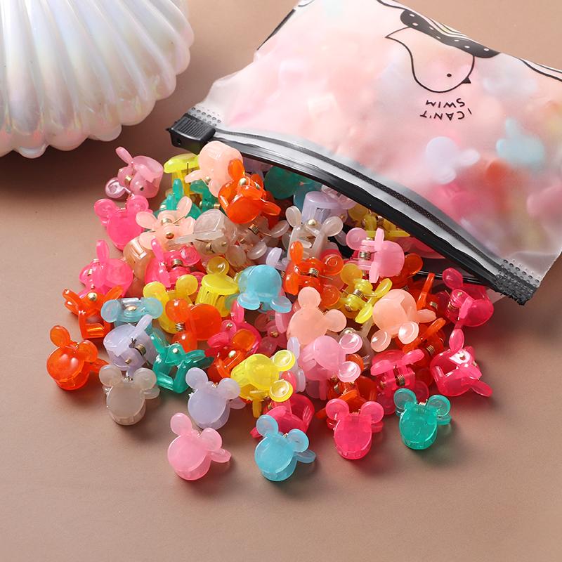 20 шт., красочные маленькие когти для волос, заколки с цветами для девочек, аксессуары для волос, детские головные уборы с героями мультфильмов, подарок