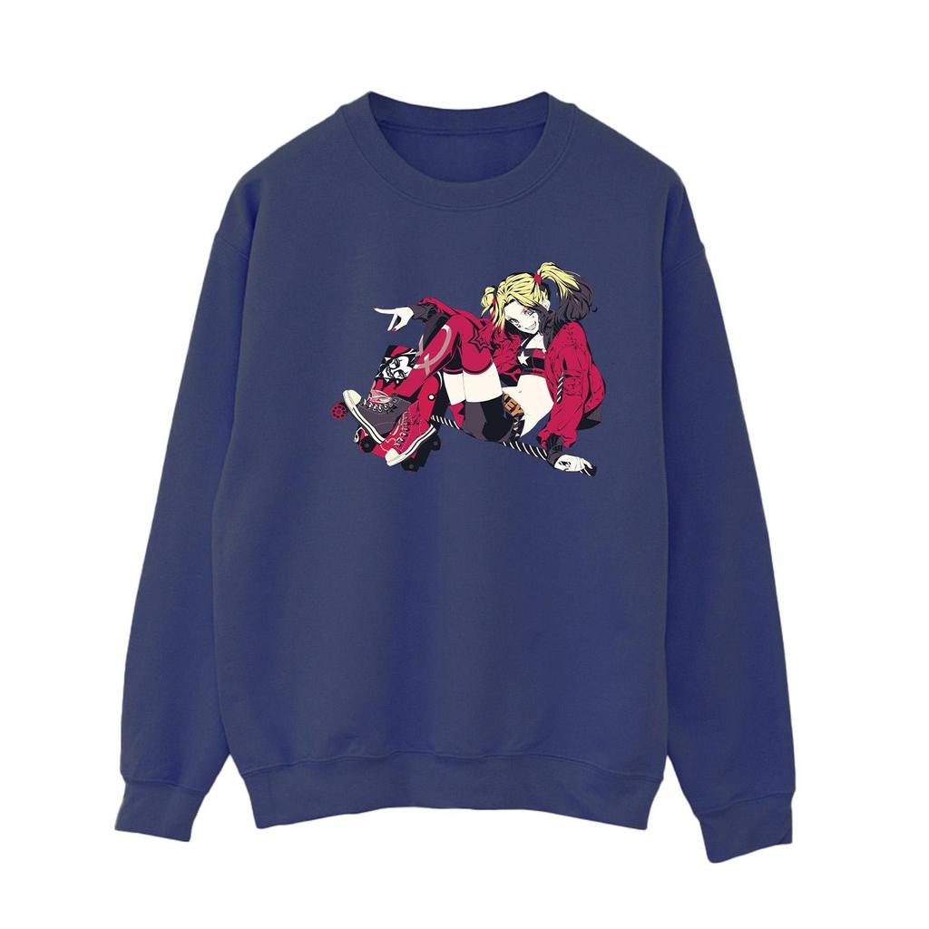 DC Comics Womens/Ladies Harley Quinn Rollerskates Sweatshirt