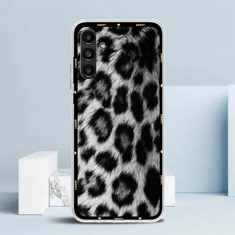 Чехол для телефона с принтом леопарда для Samsung Galaxy A17 A37 A57 A16 A15 A14 A13 A56 A55 A54 A53 A36 A35 A34 A33 A26 A25 A24 A23 G