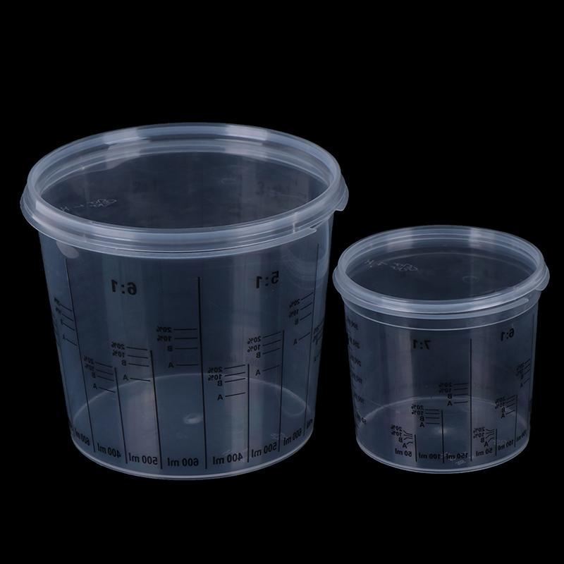 Пластиковый стаканчик для смешивания красок Pp Жесткий пластиковый стаканчик для краски Tune с крышкой