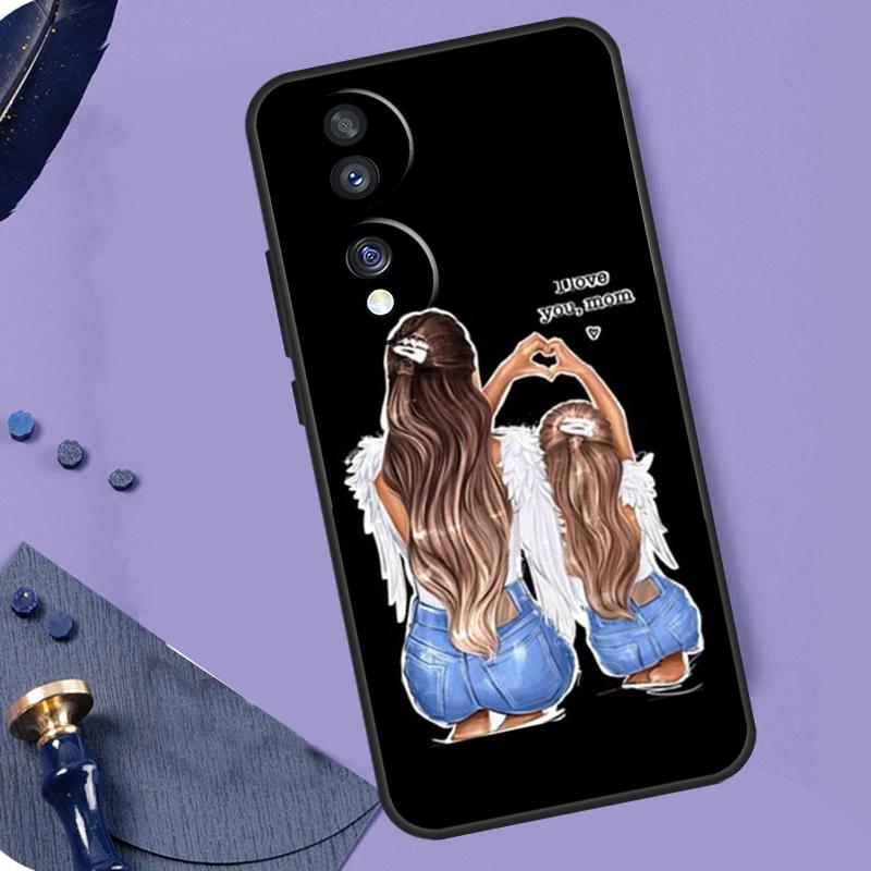 Чехол для телефона «Мама и Дочь» для Honor 90 Lite 70 50 Magic 5 6 Pro X6 X7 X8 X9 X6a X7a X8a X9a X9b X8b Чехол
