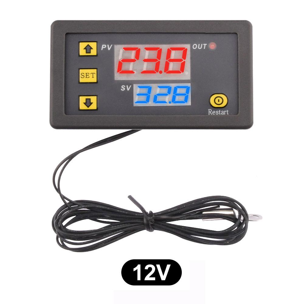 DC 5V/12V/24V Термостат Цифровой Контроллер Температуры Регулятор Терморегулятор Инкубатор NTC Сенсор Переключатель Модуль