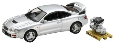HJ64 Toyota Celica WRC Edition с дисплеем двигателя, серебристый, готовое изделие 1/64 GT-FOUR (СТ205) модель,