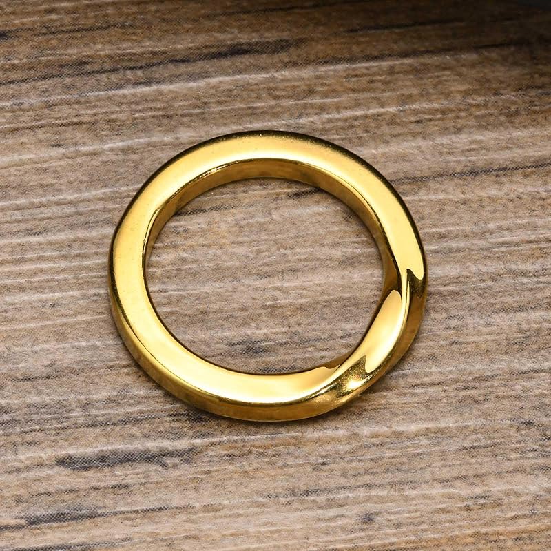 [Rockyu] mobius ring simple ring gold stainless steel ring men's No. 19 Allergy friendly lover anniversary Popularity present fashion accessories