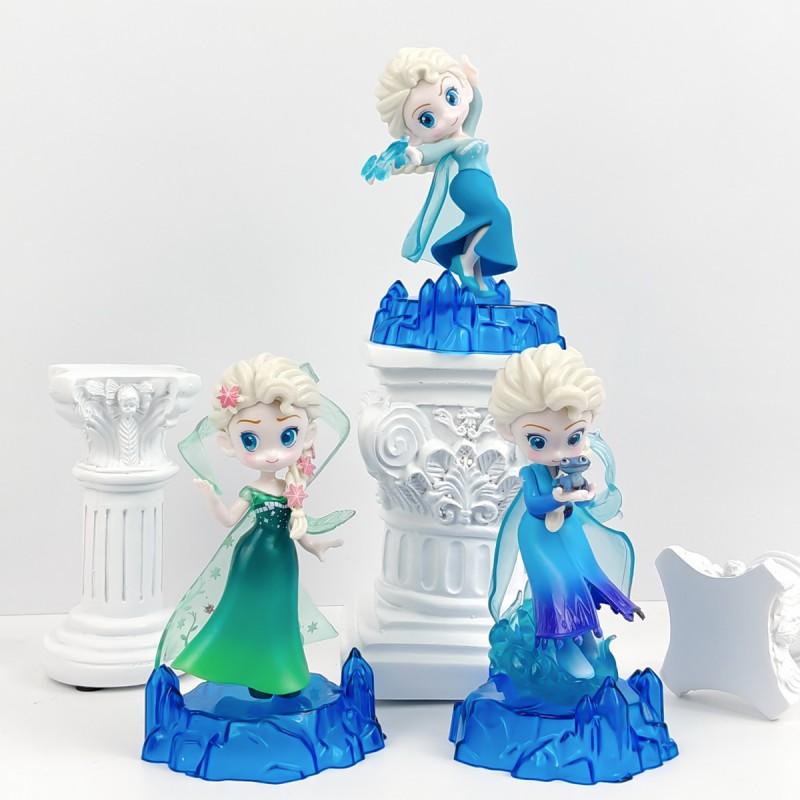 Elsa Anna Frozen Princess Blind Box Figure Collectible PVC Toy Desk Decor Kids Gift 9-12cm