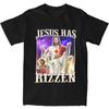 Мужские Женские Иисус Воскрес Ризз Юмор Христос Подарок-прикол Футболки Одежда Хлопок Смешные Католические Иисус Мем Футболки Футболка Одежда
