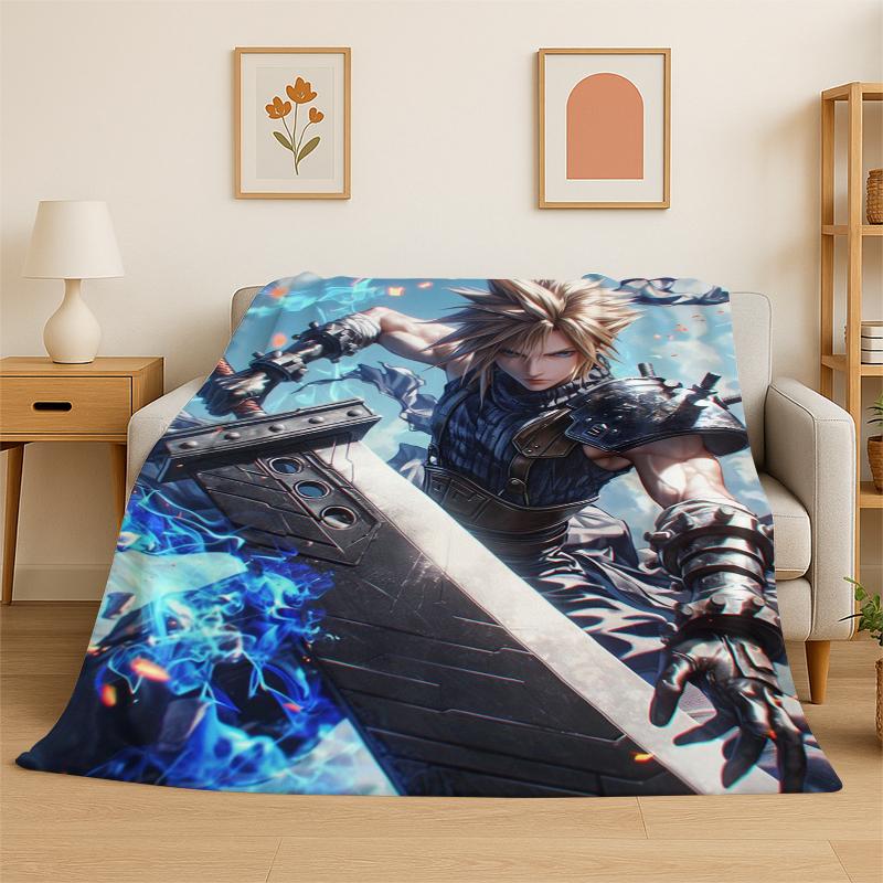 Облачная Тифа Игры Final Fantasy Сефирот Фланелевое одеяло Мягкое теплое плед для спальни гостиной кровати путешествий пикника Подарок