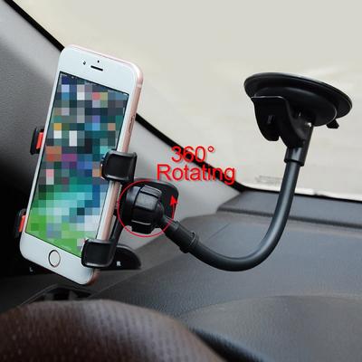 Универсальный автомобильный держатель для телефона с вращением на 360°, гибкое крепление на присоске для лобового стекла/приборной панели, подставка для мобильного телефона, кронштейн для телефона GPS, автоаксессуары