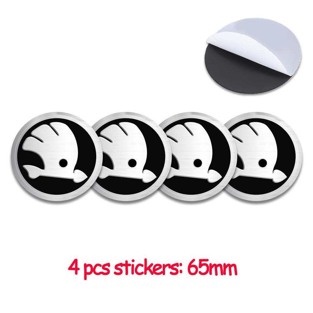 4pcs 55/65/56mm ABS Car Wheel Center Cap Hub Center Cap For Original Car Stickers For Skoda S Octavia Superb Kodiaq Karoq Scala JT3