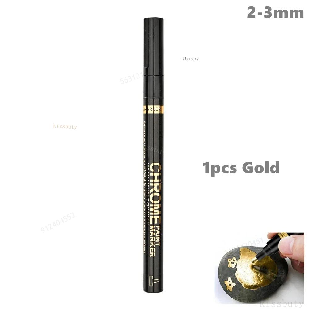 3/2/1pcs Mirror Marker Pen 2mm DIY Reflective Paint Pens Mirror Markers Chrome Gold SILVER Marker Car Styling Art Craftwor