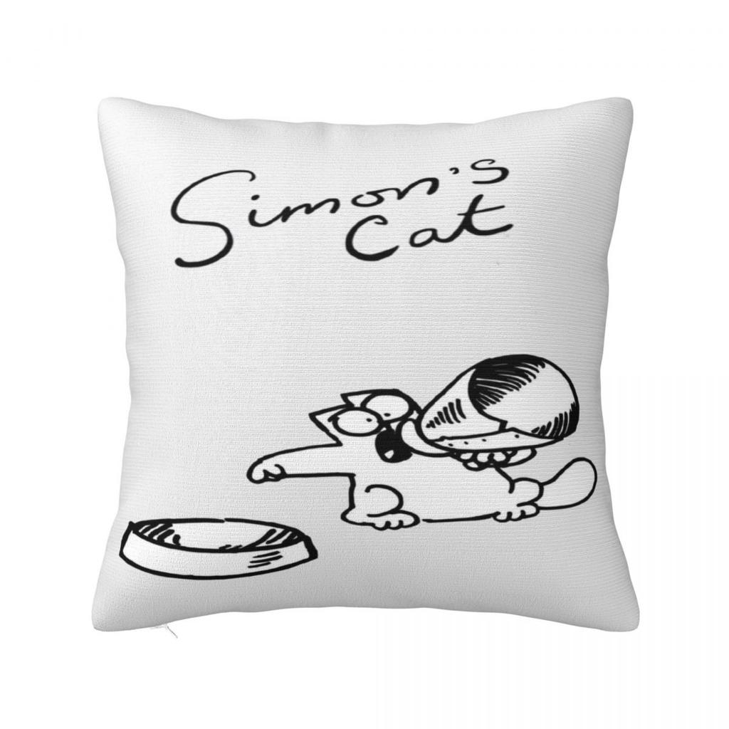 Trendy Living Room Simons Cartoon Cat Catsdecorations Pillowcase Merch Pillow Covers Square Multiple Sizes