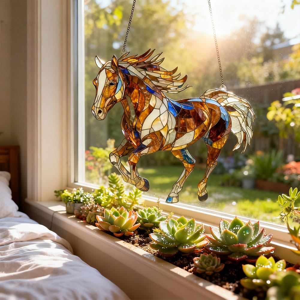 2D Horse Pendant Window Sun Capture Decoration As A Gift Decoration Pendant For Year Of The Horse Gifts