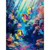 Рыбы в море Морской организм Постер Красочные тропические рыбы Масляная живопись на холсте Животное Настенное искусство Картина Гостиная Домашний декор