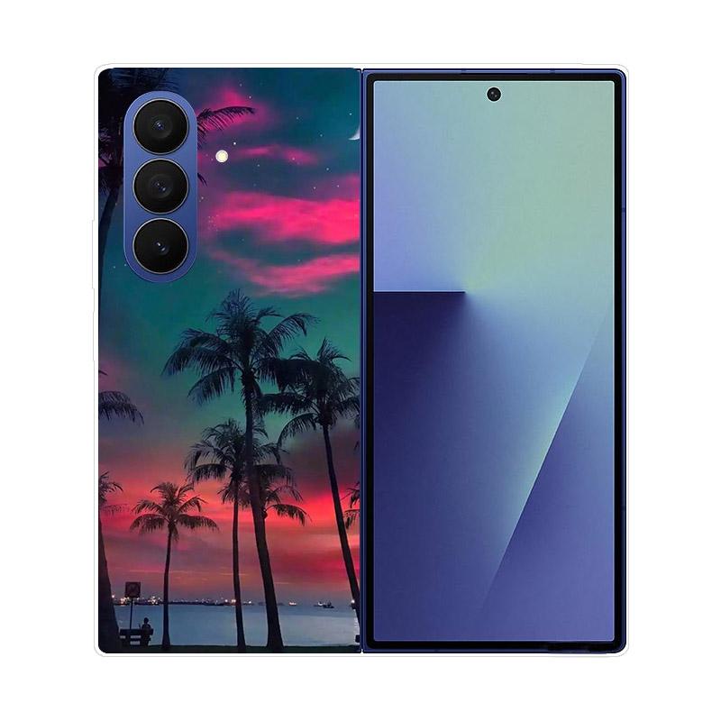 Прозрачный складной чехол для телефона Samsung Galaxy Z Fold 6 7 Прозрачная ударопрочная жесткая крышка из ПК для Samsung Z Fold7 Fold6 Чехол Capa