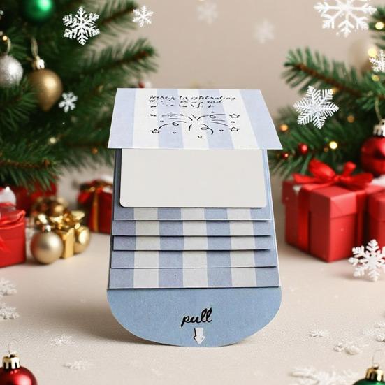 Книжечка подарочных карт на Рождество Ручная работа Счастливого Рождества Книжка подарочных карт Выдвижной дизайн DIY Вау Держатель для карт Памятный подарок на праздник Рождественская вечеринка