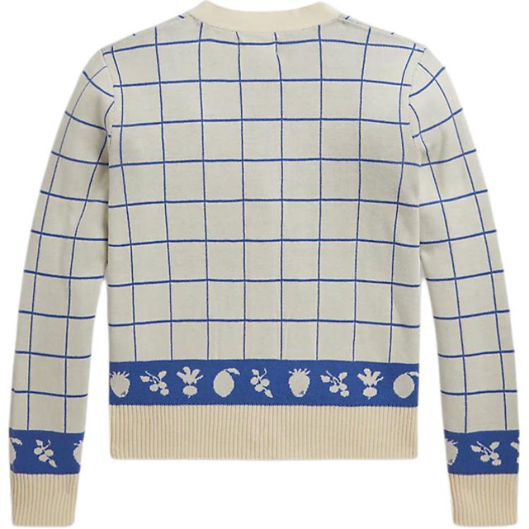 Polo Ralph Lauren Классический клетчатый хлопковый кардиган на пуговицах с V-образным вырезом, с длинным рукавом, детский свитер 313A11247-001