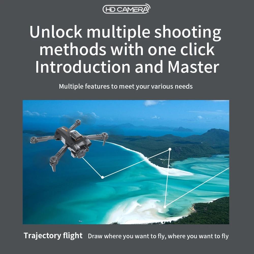 Новый мини-дрон H12 HD ESC с тремя камерами, широкоугольная локализация оптического потока, WIFI, FPV, четырехстороннее предотвращение препятствий, радиоуправляемый квадрокоптер, игрушка в подарок