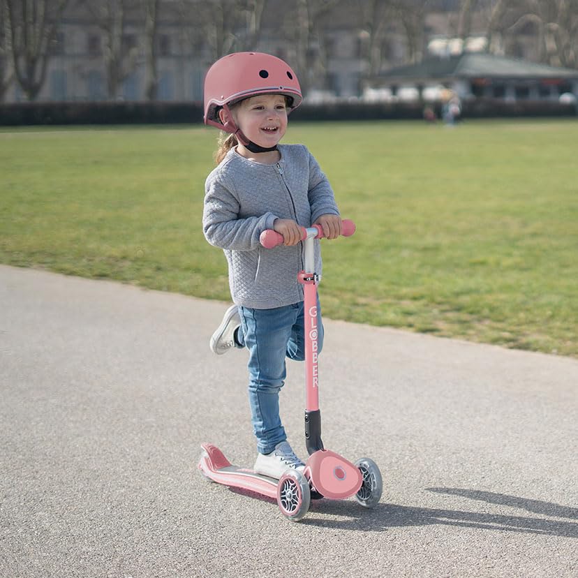 GLOBBER Light Dark Mint X Mint 3 Wheels 4 Level Height Adjustment Glowing LED Tires Folding No Tools Required Kick Scooter WLGB4397062