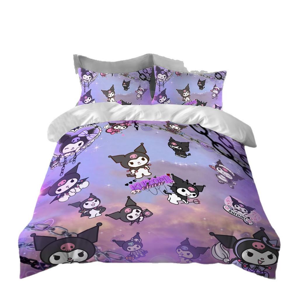 Halloween Kulomie 3D Digital Printing Cartoon Quilt Set Three-Piece Set