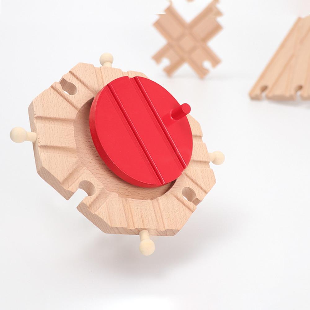 Children Wooden Track Accessories Train Track Toys Track Connector Toys Wooden Track Railway Toys