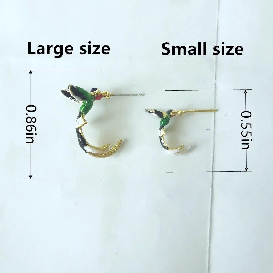 Женские серьги 3D серьги-колибри ювелирные изделия с животными милые девчачьи аксессуары для ушей подарки для свадебной вечеринки