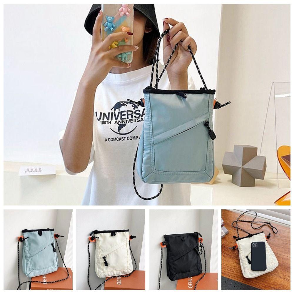 Нейлоновая маленькая квадратная сумка через плечо, холщовая сумка для телефона через плечо, повседневная мужская