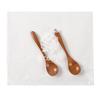 kicoriya Set of 2 Natural Wooden Cafe-Style Teaspoons, Japanese Quality, for Coffee, Dessert, and Tea