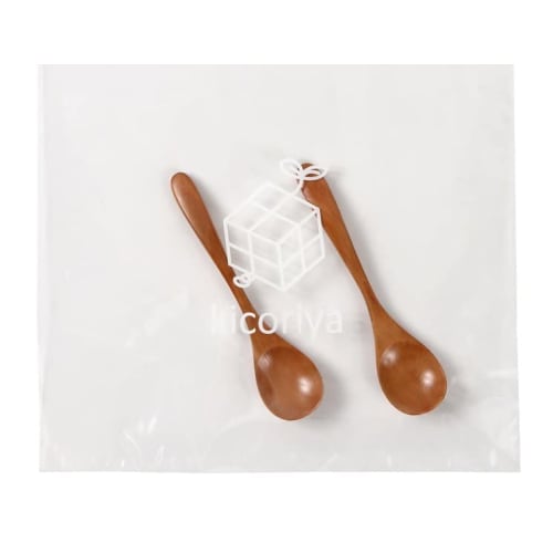 kicoriya Set of 2 Natural Wooden Cafe-Style Teaspoons, Japanese Quality, for Coffee, Dessert, and Tea