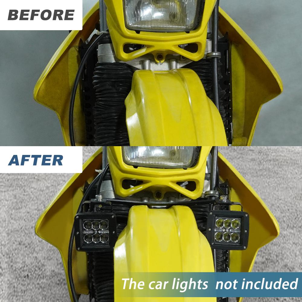 Motorcycle Steel Fog Lights Auxiliary Brackets For Suzuki DRZ400 / E / S/SM 2000-2024 Accessories Driving Lamp Spotlight Bracket