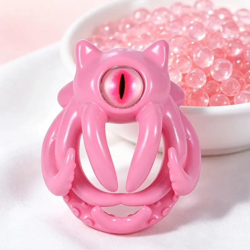 Cat Ear Octopus Chastity Cage Male Penis CB Lock Sexy Urethral Lock Anti-Cheating Device Sissy Accessories One-Eyed Rooster Cage