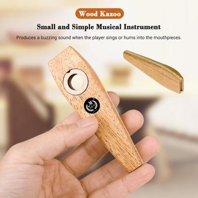 Muslady Wooden Kazoo Деревянный духовой инструмент Чрезвычайно простой в освоении и игре на музыкальном инструменте