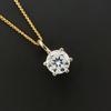 6MM Moissanite Pendant for Girl Anniversary Gift 0.8CT Lab Diamond Necklace Au750 Test Passed Real 18K Yellow Gold Fine Jewelry