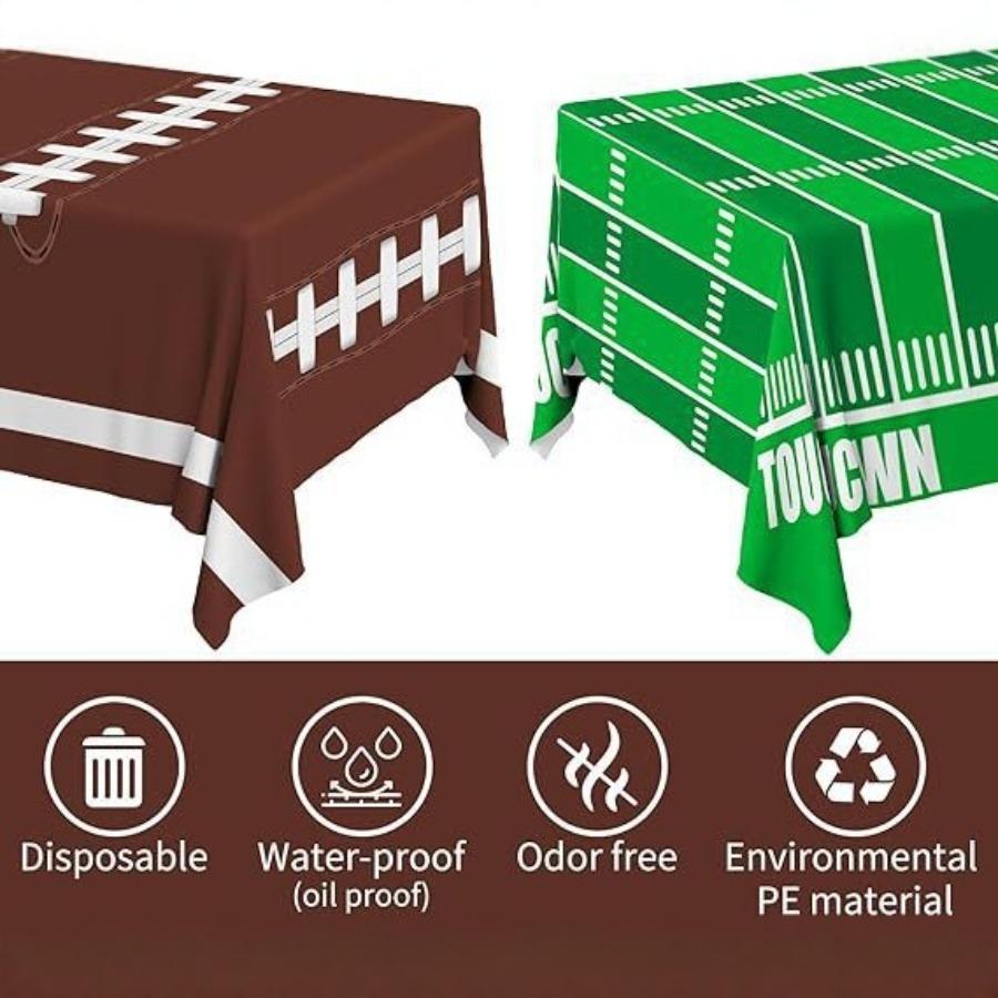 Best-selling football party theme tablecloth, party birthday set disposable table cover decoration